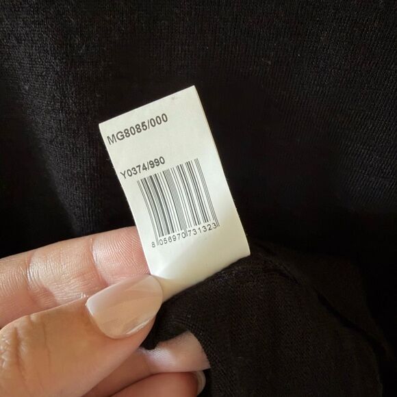 Isaia Wool Silk Cashmere Blend Classic Black Short Sleeve Tee T-Shirt Men Size M - Picture 5 of 11